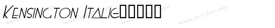 Kensington Italic字体转换